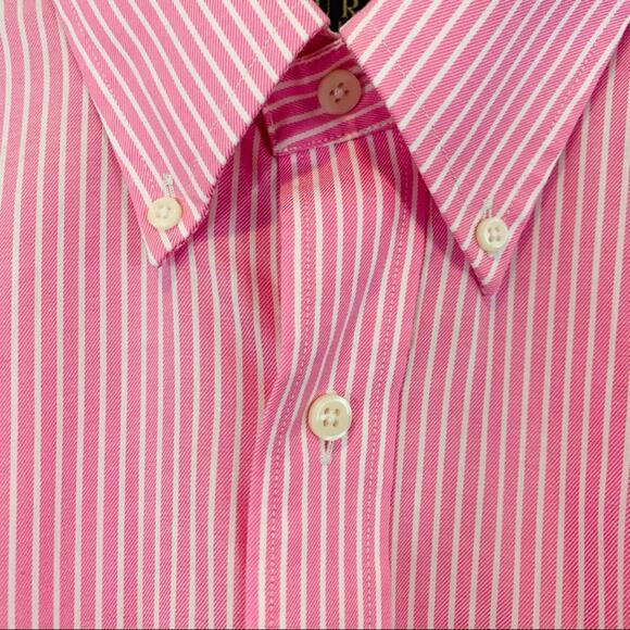 Lauren Ralph Lauren pink white stripe non iron - Picture 4 of 6